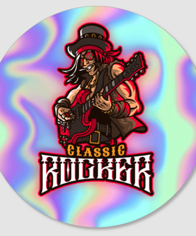 Custom Round Band Stickers – Hologram