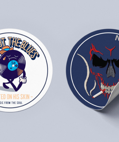 Custom Round Band Stickers – Glossy Vinyl