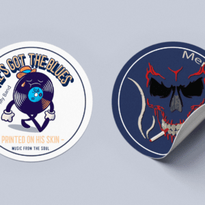 Custom Round Band Stickers - Glossy Vinyl